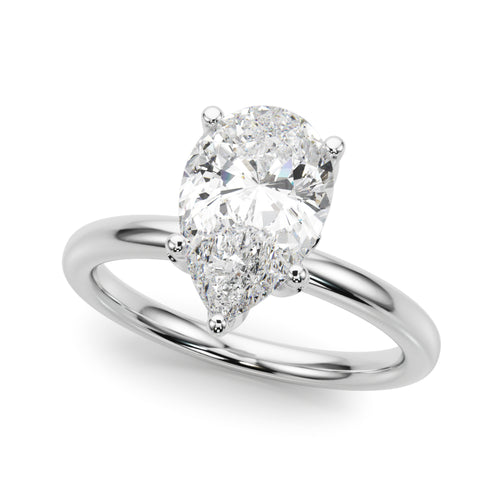 Floral Inspired Pear Engagement Ring