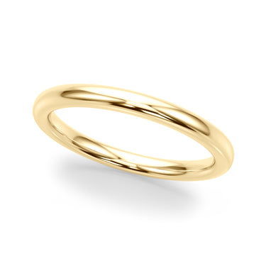 Plain Wedding Ring – Lab Diamond Wedding Band in 18K Gold | Just Brilliant – close-up view
