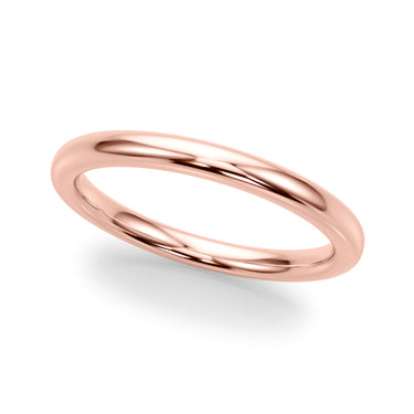 Plain Wedding Ring – Lab Diamond Wedding Band in 18K Gold | Just Brilliant – side view