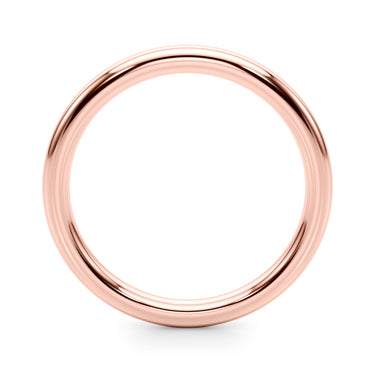Plain Wedding Ring – Lab Diamond Wedding Band in 18K Gold | Just Brilliant – angle view