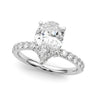 Floral Inspired Pear Engagement Ring – Pear-Shaped Lab Diamond Engagement Ring in 18K Gold | Just Brilliant