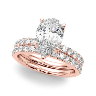 Floral Inspired Pear Engagement Ring – Pear-Shaped Lab Diamond Engagement Ring in 18K Gold | Just Brilliant – view 12
