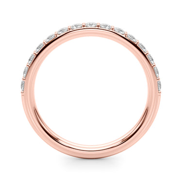 Shared Prong Wedding Ring – Lab Diamond Wedding Band in 18K Gold | Just Brilliant – side view