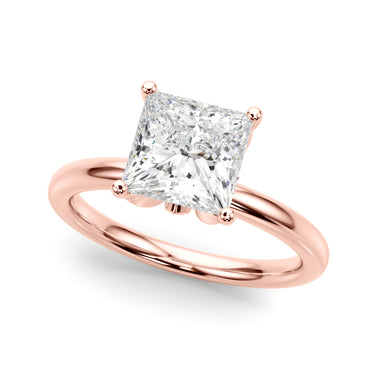 Floral Princess Cut Engagement Ring – Princess Cut Lab Diamond Engagement Ring in 18K Gold | Just Brilliant – view 10