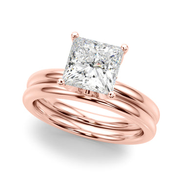 Floral Princess Cut Engagement Ring – Princess Cut Lab Diamond Engagement Ring in 18K Gold | Just Brilliant – view 12