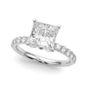 Floral Princess Cut Engagement Ring – Princess Cut Lab Diamond Engagement Ring in 18K Gold | Just Brilliant