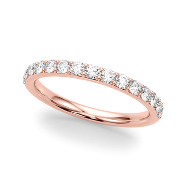 Shared Prong Wedding Ring – Lab Diamond Wedding Band in 18K Gold | Just Brilliant – side view