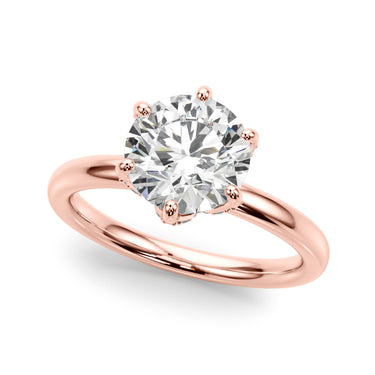 6-Prong Floral Engagement Ring – Lab Diamond Engagement Ring in 18K Gold | Just Brilliant – view 10