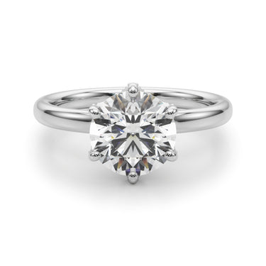 6-Prong Floral Engagement Ring – Lab Diamond Engagement Ring in 18K Gold | Just Brilliant – lifestyle view