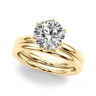 6-Prong Floral Engagement Ring – Lab Diamond Engagement Ring in 18K Gold | Just Brilliant – view 8