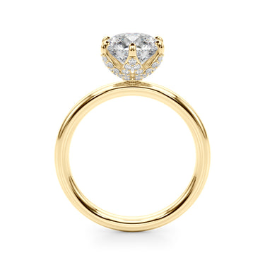 6-Prong Floral Engagement Ring – Lab Diamond Engagement Ring in 18K Gold | Just Brilliant – view 7