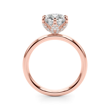 6-Prong Floral Engagement Ring – Lab Diamond Engagement Ring in 18K Gold | Just Brilliant – view 11