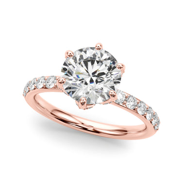 6-Prong Floral Engagement Ring – Lab Diamond Engagement Ring in 18K Gold | Just Brilliant – view 10