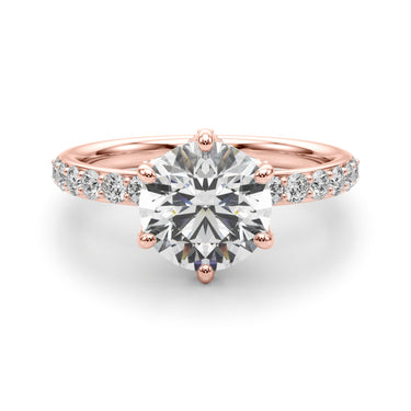 6-Prong Floral Engagement Ring – Lab Diamond Engagement Ring in 18K Gold | Just Brilliant – view 13