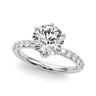 6-Prong Floral Engagement Ring – Radiant Lab Diamond Engagement Ring in 18K Gold | Just Brilliant