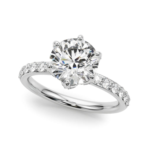 6-Prong Floral Engagement Ring