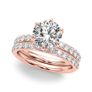 6-Prong Floral Engagement Ring – Lab Diamond Engagement Ring in 18K Gold | Just Brilliant – view 12