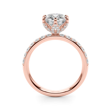 6-Prong Floral Engagement Ring – Lab Diamond Engagement Ring in 18K Gold | Just Brilliant – view 11
