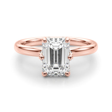 Contemporary Solitaire Plus Hidden Halo Engagement Ring – Lab Diamond Engagement Ring in 18K Gold | Just Brilliant – view 13