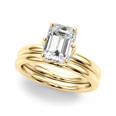 Contemporary Solitaire Plus Hidden Halo Engagement Ring – Lab Diamond Engagement Ring in 18K Gold | Just Brilliant – view 8