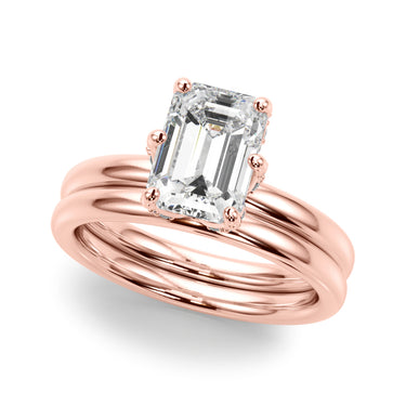 Contemporary Solitaire Plus Hidden Halo Engagement Ring – Lab Diamond Engagement Ring in 18K Gold | Just Brilliant – view 12