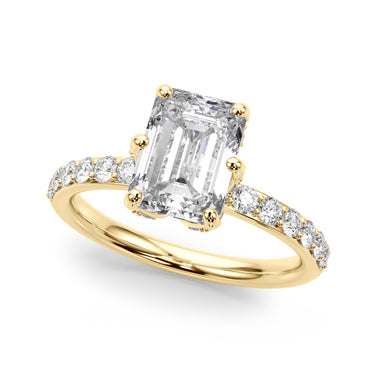 Engagement Ring – Lab Diamond Engagement Ring in 18K Gold | Just Brilliant – angle view