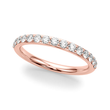 Shared Prong Wedding Band – Lab Diamond Wedding Band in 18K Gold | Just Brilliant – side view