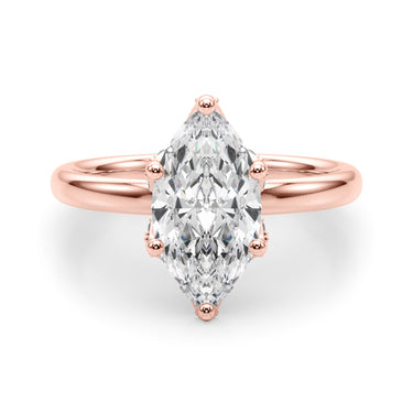 Floral Marquise Engagement Ring – Marquise Lab Diamond Engagement Ring in 18K Gold | Just Brilliant – view 13