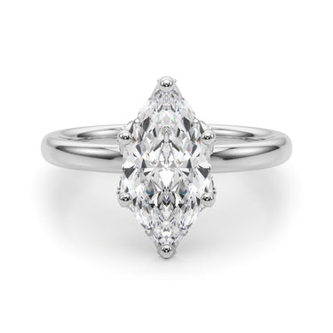 Floral Marquise Engagement Ring – Marquise Lab Diamond Engagement Ring in 18K Gold | Just Brilliant – lifestyle view