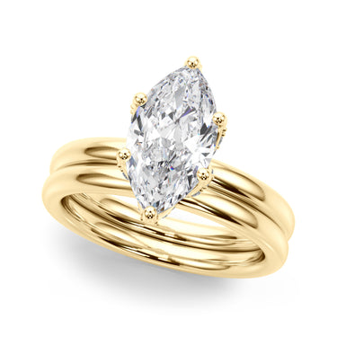 Floral Marquise Engagement Ring – Marquise Lab Diamond Engagement Ring in 18K Gold | Just Brilliant – view 8