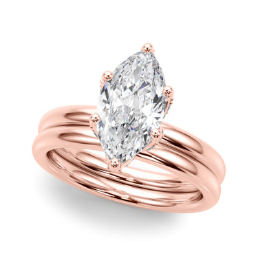 Floral Marquise Engagement Ring – Marquise Lab Diamond Engagement Ring in 18K Gold | Just Brilliant – view 12