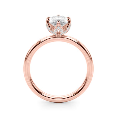Floral Marquise Engagement Ring – Marquise Lab Diamond Engagement Ring in 18K Gold | Just Brilliant – view 11