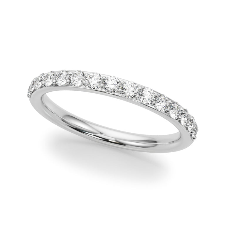 Shared Prong Wedding Band – Radiant Lab Diamond Wedding Band in 18K Gold | Just Brilliant