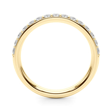 Shared Prong Wedding Band – Lab Diamond Wedding Band in 18K Gold | Just Brilliant – lifestyle view