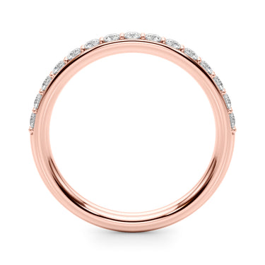 Shared Prong Wedding Band – Lab Diamond Wedding Band in 18K Gold | Just Brilliant – angle view