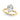Floral Oval Engagement Ring – Oval Lab Diamond Engagement Ring in 18K Gold | Just Brilliant – angle view