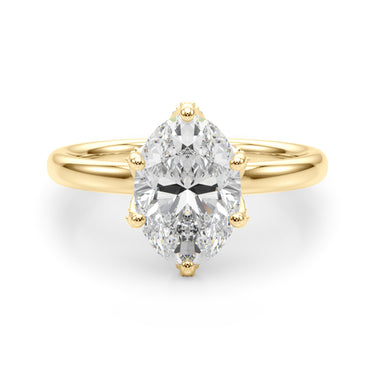 Floral Oval Engagement Ring – Oval Lab Diamond Engagement Ring in 18K Gold | Just Brilliant – view 9