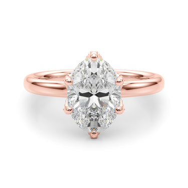 Floral Oval Engagement Ring – Oval Lab Diamond Engagement Ring in 18K Gold | Just Brilliant – view 13
