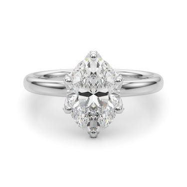 Floral Oval Engagement Ring – Oval Lab Diamond Engagement Ring in 18K Gold | Just Brilliant – lifestyle view