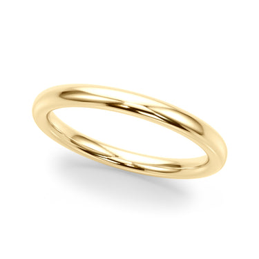 Plain Wedding Band – Lab Diamond Wedding Band in 18K Gold | Just Brilliant – close-up view