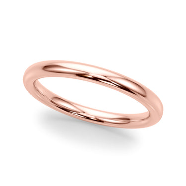 Plain Wedding Band – Lab Diamond Wedding Band in 18K Gold | Just Brilliant – side view
