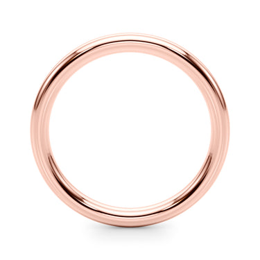 Plain Wedding Band – Lab Diamond Wedding Band in 18K Gold | Just Brilliant – angle view