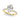 Floral Oval Engagement Ring – Oval Lab Diamond Engagement Ring in 18K Gold | Just Brilliant – angle view