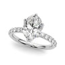 Floral Oval Engagement Ring – Oval Lab Diamond Engagement Ring in 18K Gold | Just Brilliant