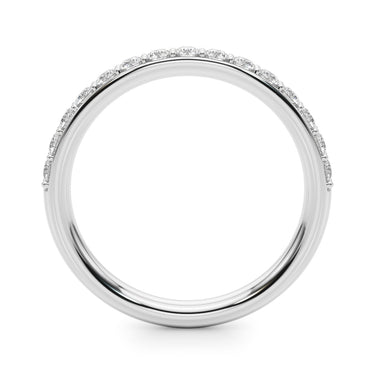 Shared Prong Wedding Band – Lab Diamond Wedding Band in 18K Gold | Just Brilliant – detail view