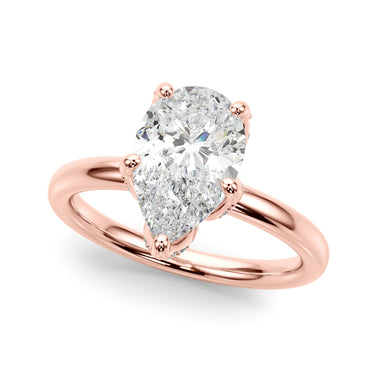 Floral Pear Engagement Ring – Pear-Shaped Lab Diamond Engagement Ring in 18K Gold | Just Brilliant – view 10