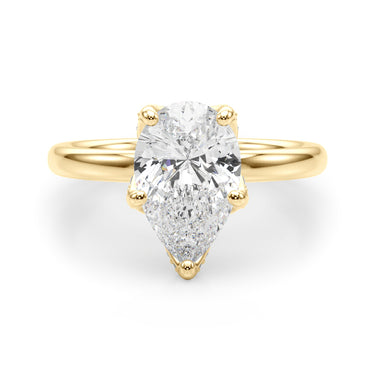 Floral Pear Engagement Ring – Pear-Shaped Lab Diamond Engagement Ring in 18K Gold | Just Brilliant – view 9