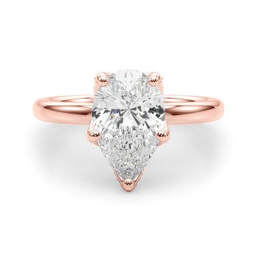 Floral Pear Engagement Ring – Pear-Shaped Lab Diamond Engagement Ring in 18K Gold | Just Brilliant – view 13