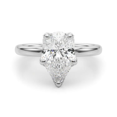 Floral Pear Engagement Ring – Pear-Shaped Lab Diamond Engagement Ring in 18K Gold | Just Brilliant – lifestyle view