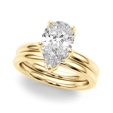 Floral Pear Engagement Ring – Pear-Shaped Lab Diamond Engagement Ring in 18K Gold | Just Brilliant – view 8